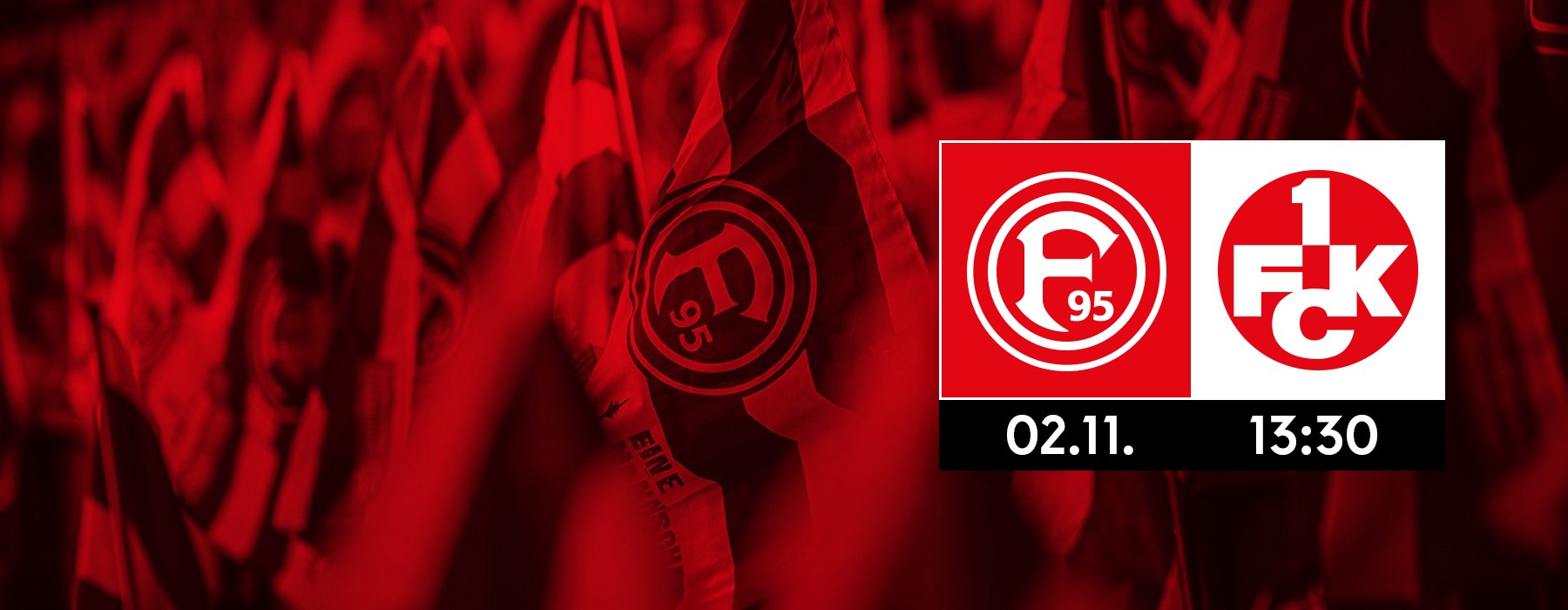 Spielpaarung F95 gegen 1. FC Kaiserslautern, 02.11. um 13:30 Uhr