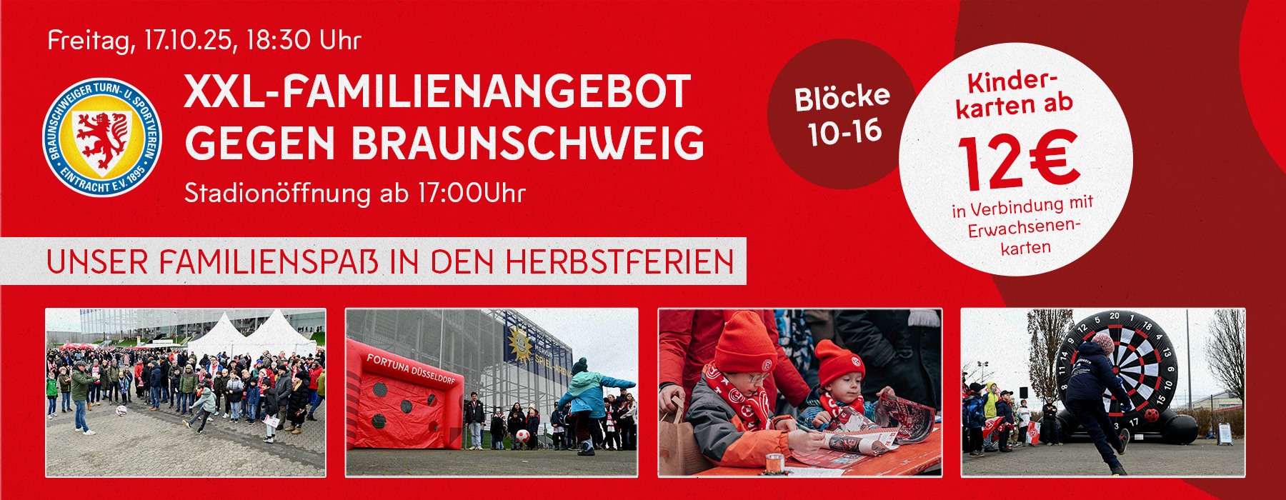 Familientag beim Eintracht Braunschweig-Spiel. Spielangebot in den Herbstferien auf der K-Tasche