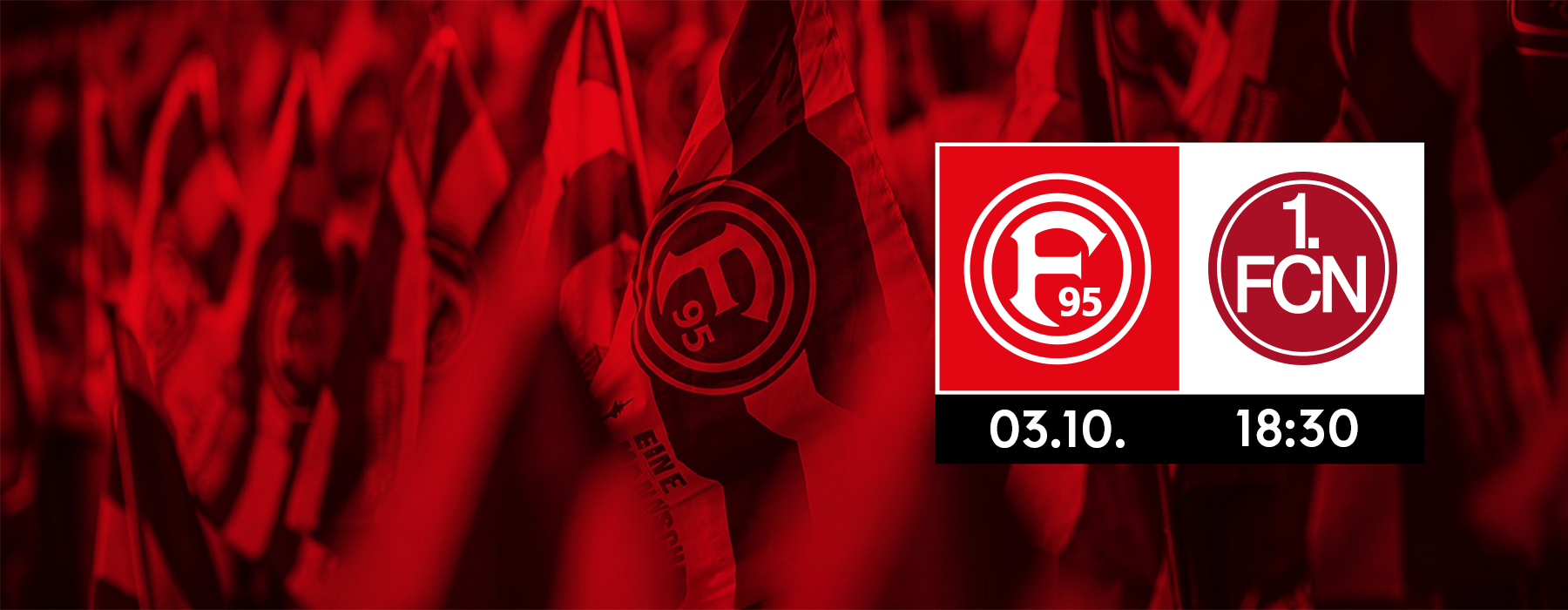Spieltagsgrafik F95 gegen 1. FC Nürnberg, 03.10. um 18:30 Uhr